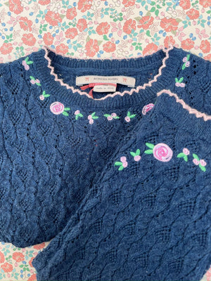 Rosier Pullover Ensign Blue kombiniert mit der Rosier Hose