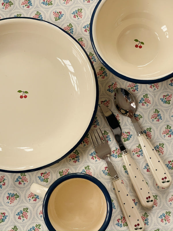 Children's cutlery set Navy Dot