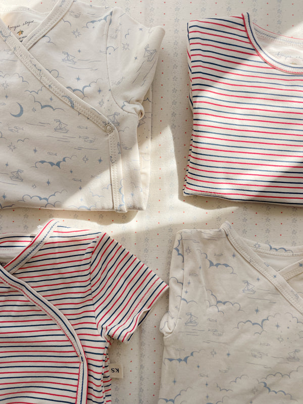 Basic Newborn Body Stripe Tricolore