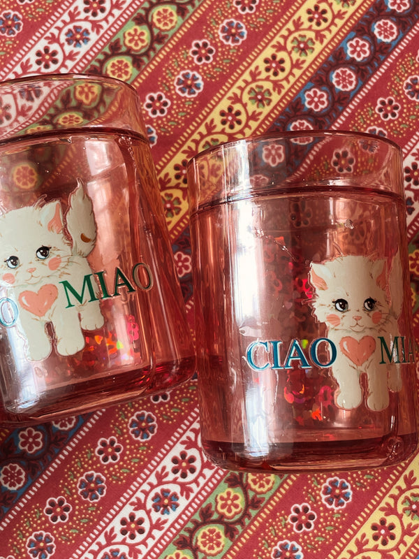 2-Pack Glitter Drinking Cups Ciao Miao