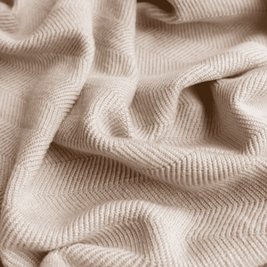 Hvid Babydecke Freddie Oat – Detail Strickmuster