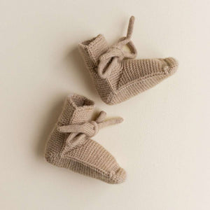 Hvid Booties Sand mit 9,5 cm Sohlenlänge für 0 bis 9 Monate
