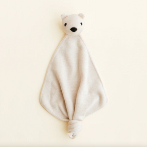 Hvid Schmusetuch Teddy Tokki Cream aus Merinowolle fürs Baby