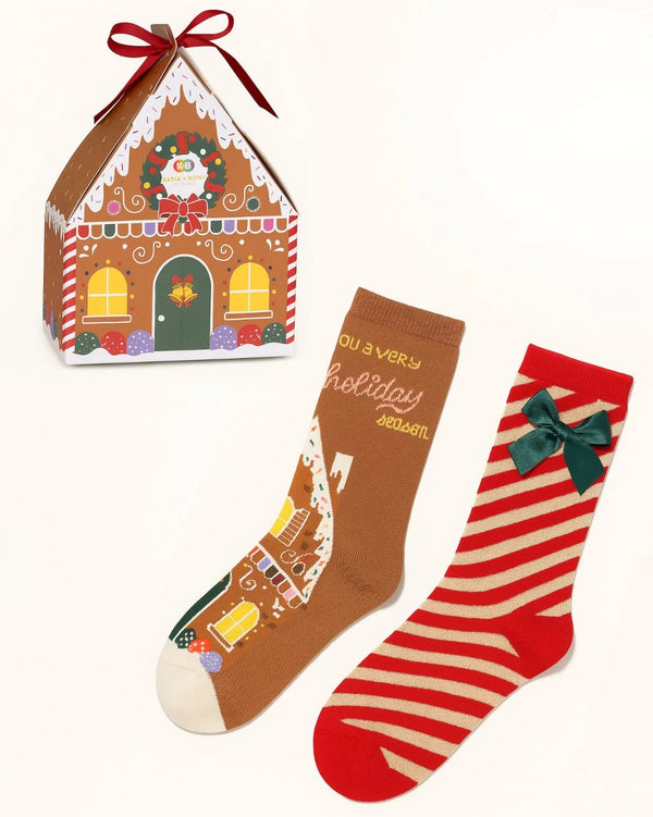 2-Pack Women's Socks Christmas Gift Box