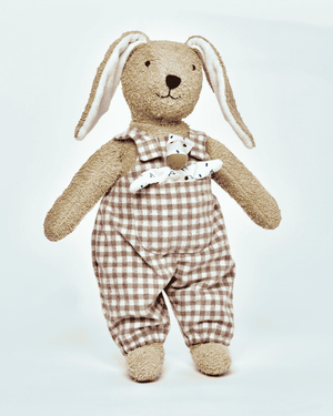 Käthe Kruse Hugo Hase stehend mit Overall und Wichtel im 3er-Set