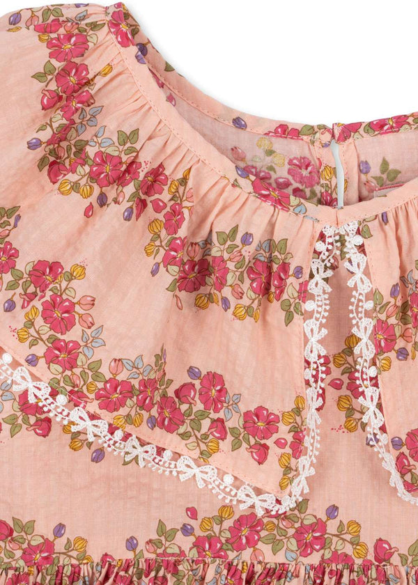 Rüschen-Kleid Bella in Floria Pink von Konges Sløjd für Kinder