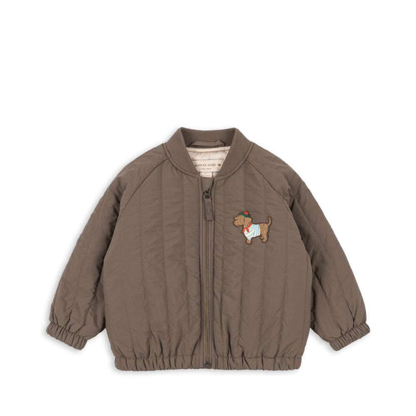Juno Bomberjacke von Konges Sløjd in Walnut, geöffnet
