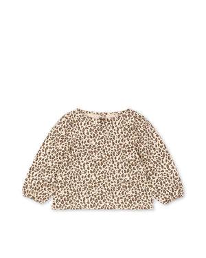 Konges Sløjd Drey Blouse im Leo-Print aus GOTS-Bio-Baumwolle