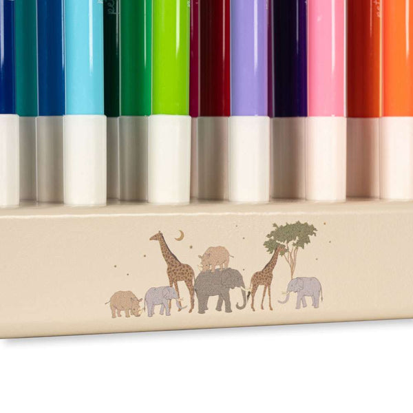 Wasserbasierte Filzstiftspitzen des Safari-Sets von Konges Sløjd