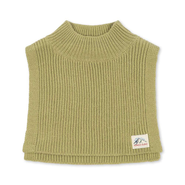 Konges Sløjd Halswärmer Basil in Pale Olive Green aus Wolle