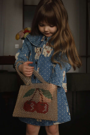 Acrylgarn der Perla Handtasche von Konges Sløjd im Detail