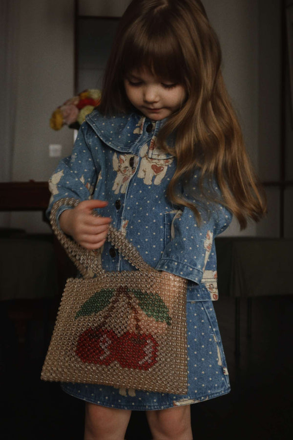 Acrylgarn der Perla Handtasche von Konges Sløjd im Detail