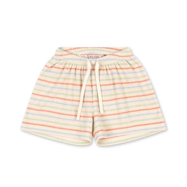 Konges Sløjd Itty Shorts Confetti Stripe aus Bio-Baumwollfrottee