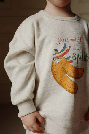 Meliertes Sweatshirt von Konges Sløjd in Off White