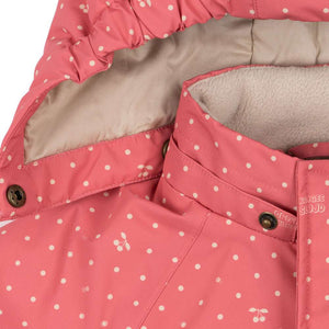 Konges Sløjd Rüschen-Winterjacke Mismou Cherry Berry Dot, nach OEKO-TEX Standard 100 geprüft