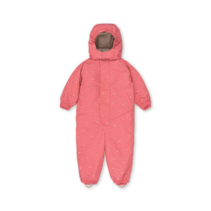 Konges Sløjd Nohr Schneeanzug Cherry Berry Dot, einteiliger Schneeanzug mit Kirschmuster