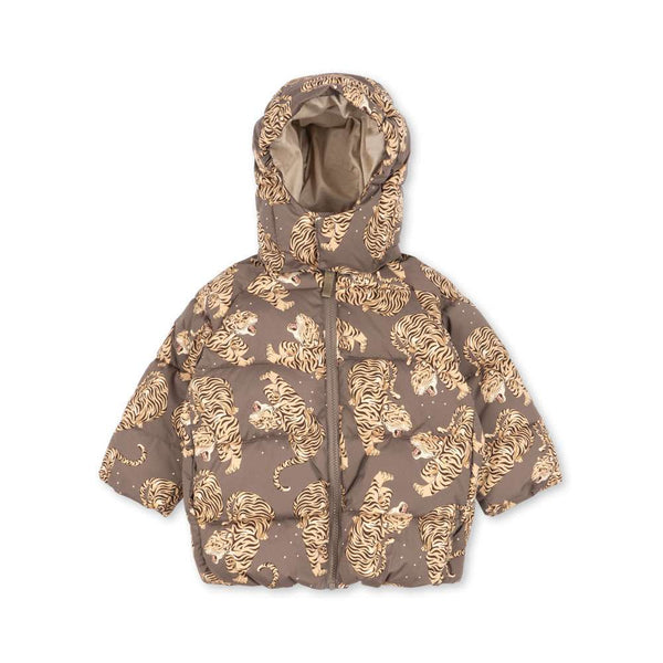 Konges Sløjd Nuka Pufferjacke Panthera, leichte Steppjacke im Leoparden-Print
