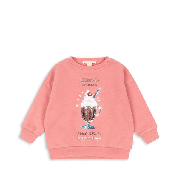 Konges Sløjd Pailletten-Sweatshirt Lou Peach Blossom