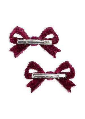 Pearly Bow Haarspangen Sangria von Konges Sløjd mit robusten Clips