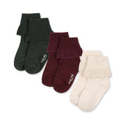 3-Pack Ruffle Socks Green Mix