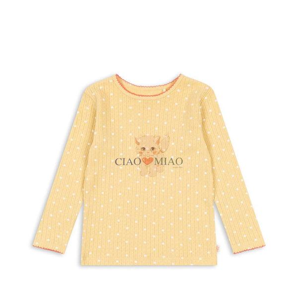 Konges Sløjd Shirt Minnie Dot Golden – Baby-Shirt aus Bio-Baumwolle