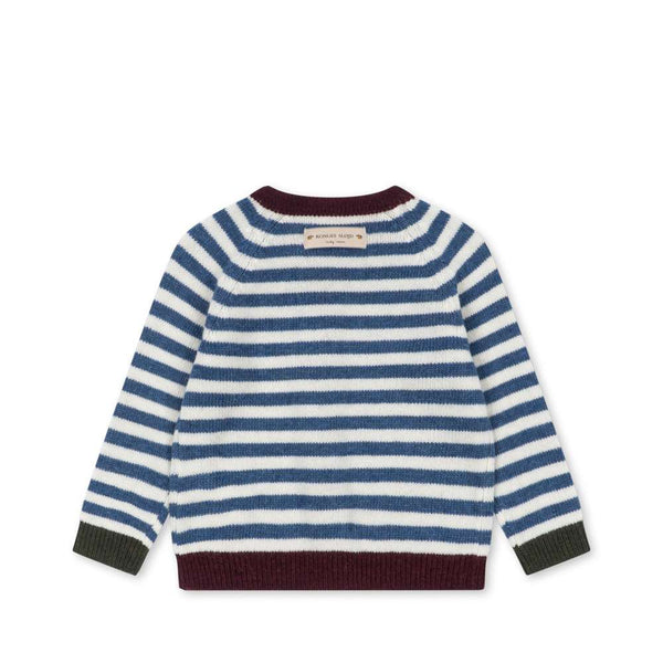 Knopfleiste der Konges Sløjd Strickjacke Belou Autumn Stripe