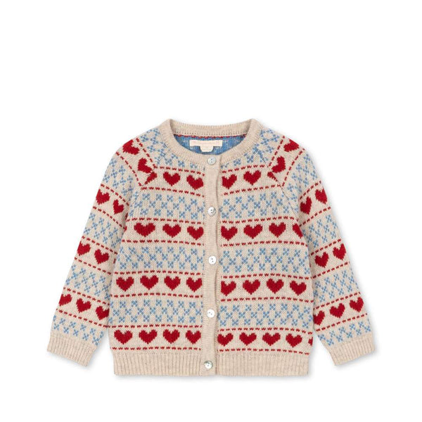 Konges Sløjd Strickjacke Belou Heart aus Wollmischung