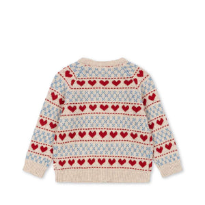 Herzmuster der Konges Sløjd Strickjacke Belou