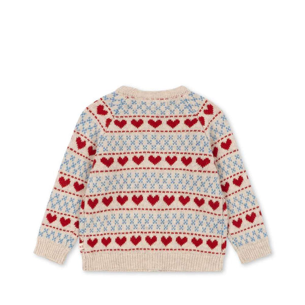 Herzmuster der Konges Sløjd Strickjacke Belou