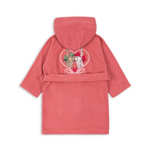 Konges Sløjd Terry Bademantel Flamingo Plum aus Frottee