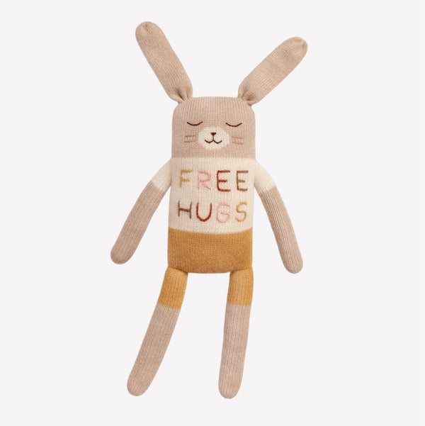 Knitted Toy Large Bunny Free Hugs