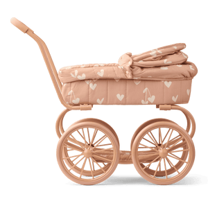 Verdeck des Liewood Adaline Puppenwagens mit Herzmuster