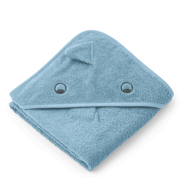Liewood Kapuzenhandtuch Albert mit Dino-Kamm in Beach Blue