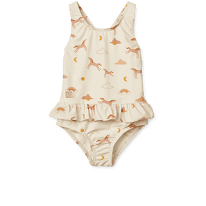 Liewood Amara Badekleid Dream mit Rüschentaille und UV-Schutz 40+
