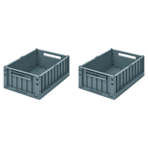Liewood Aufbewahrungsbox Weston M in Whale Blue, 2er-Set