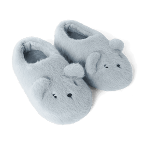 Liewood Aviaja Bären-Hausschuhe Dove Blue – weiche Kinder-Hausschuhe