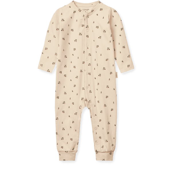 Liewood Birk Pyjama Jumpsuit Peach, langärmlig und ohne Füsse