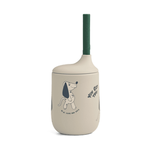 Liewood Trinklernbecher Ellis Dakota Dog Mist mit Strohhalm