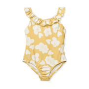 Kallie swim dress Flower / Lemon Yellow 