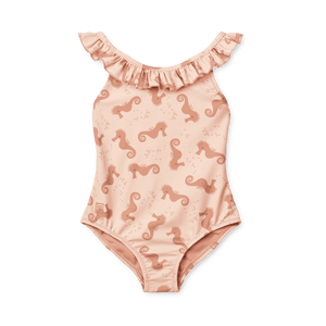 Liewood Kallie Badekleid in Seahorse mit Rüschen und UV-Schutz 40+