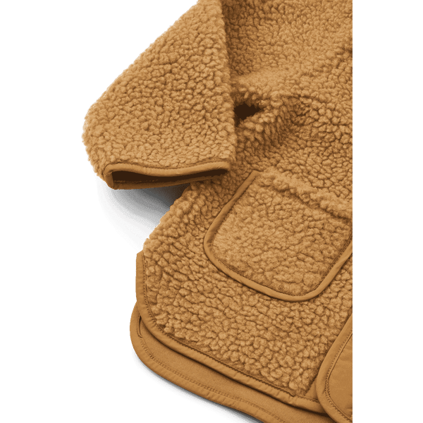 Liewood Lora Pile Jacke Golden Caramel – Detail des Teddyfleece