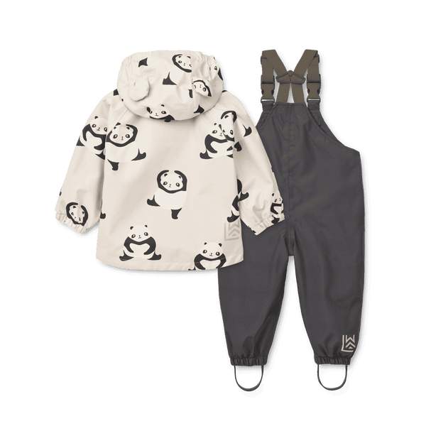Liewood Manu Regenjacke mit Panda-Print, Vorderansicht