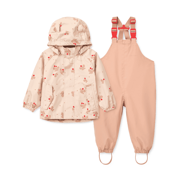 Liewood Manu Regenset Butterfly Apple Blossom – Regenjacke und Latzhose