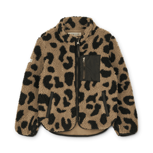 Liewood Nolan Fleecejacke Mega Leo Oat – Kinderjacke Vorderansicht