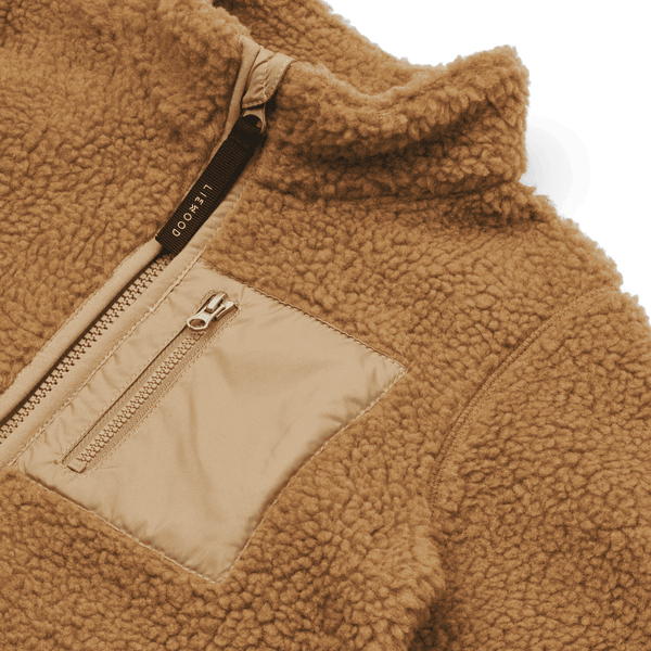 Liewood Nolan Pile Jacke Golden Caramel Oat mix für die Übergangszeit