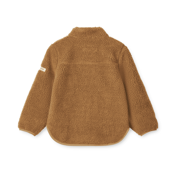 Liewood Nolan Pile Jacke Golden Caramel Oat mix, weiches Pile-Material
