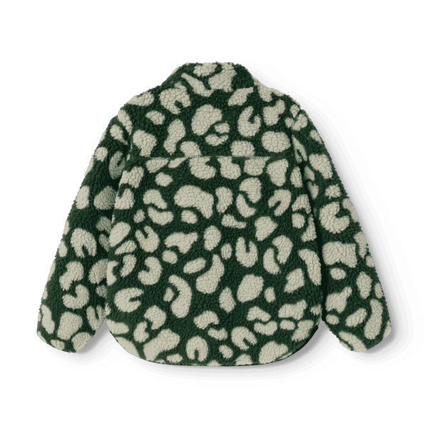 Liewood Nolan Teddyjacke Mega Leo Garden Green – Vorderansicht
