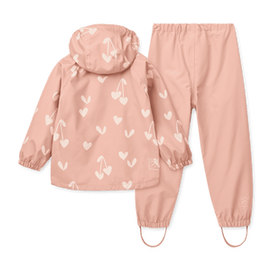 Liewood Pedia Regenjacke mit Herzchen-Print, Vorderansicht