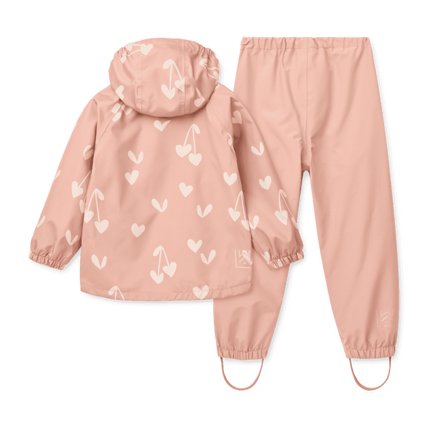 Liewood Pedia Regenjacke mit Herzchen-Print, Vorderansicht