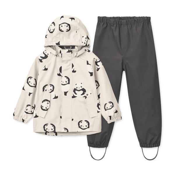 Liewood Pedia Regenset Panda Sandy – Regenjacke und Regenhose im Set